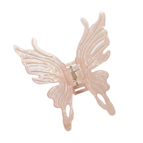 Essigsäure Haarklammer für Damen, 9cm Große Rutschfestes Haarspange, Haarspangen Langes Lockiges Haar, Haarstyling Zubehör für Frauen Kunststoff Haar Jaw Clips,Orange von Anevous