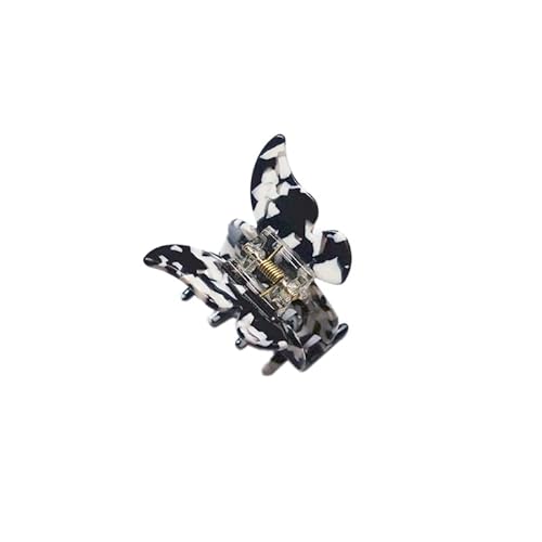 Schmetterlinge Haarklammer Damen, Rutschfeste Haarnadel, Haarspangen für dickes lockiges langes Haar, Haar Clips starker Halt Haarschmuck Accessoire für FrauenSchwarzweiß von Anevous