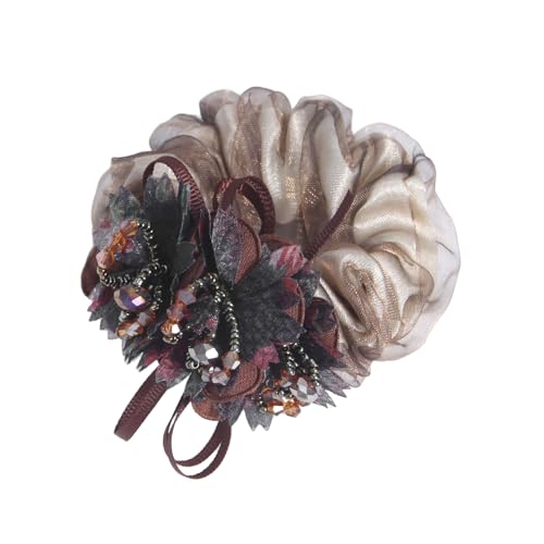 Seide Haargummi,Weiche Scrunchies,Elastische Haargummis,Gummibänder,Haarbänder Pferdeschwanz,Seidig Hair Ring,Niedliche Haarschmuck Silk Scrunchie für Damen und Mädchen,Khaki von Anevous