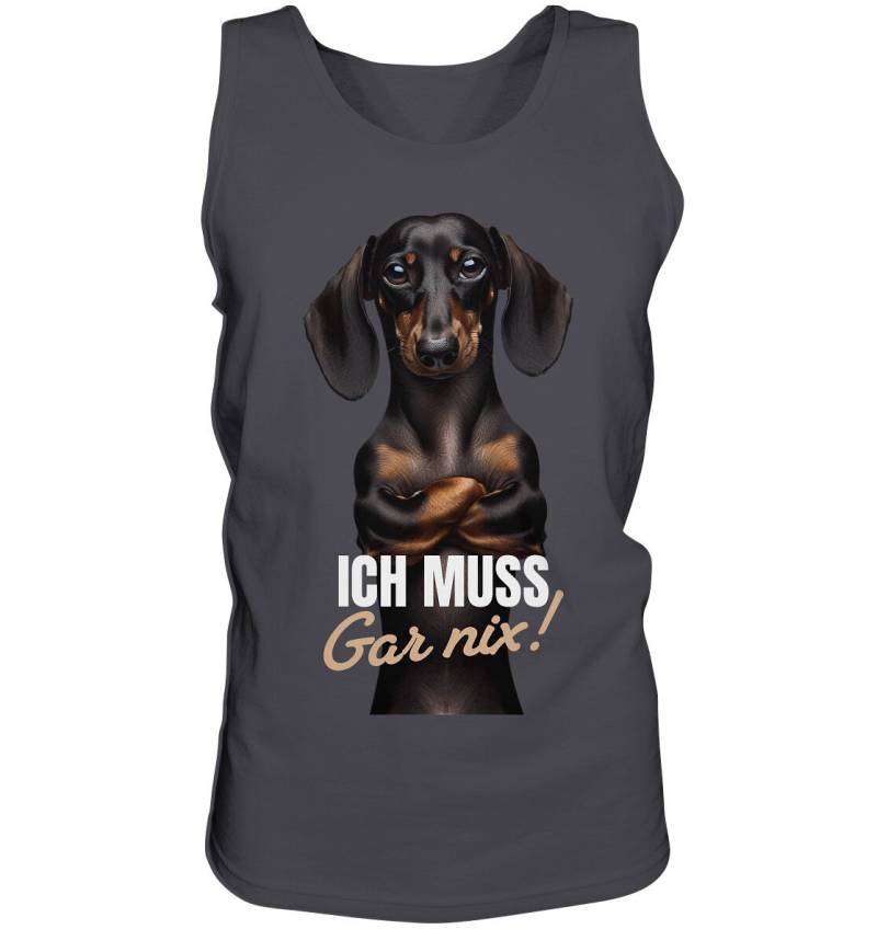 Ich Muss Gar Nix Lustiger Spruch Mit Dackel Dachshund Teckel - Tank-Top Ich Muss Gar Nix Lustiger Spruch Mit Dackel Dachshund Teckel - Tank-Top von AnfratoDesigns