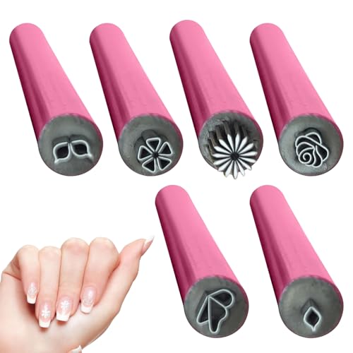 Nagelstift Nagelstempel Set - Nail Arts Stempel Stift Nail Art Stamp Pen - Nagelkunststift Set Nagel Graffiti Dotting Werkzeug - Nagelkunst Stempel Nageldesign Für Frauen Und Mädchen (6 Stück) von Angaekkot