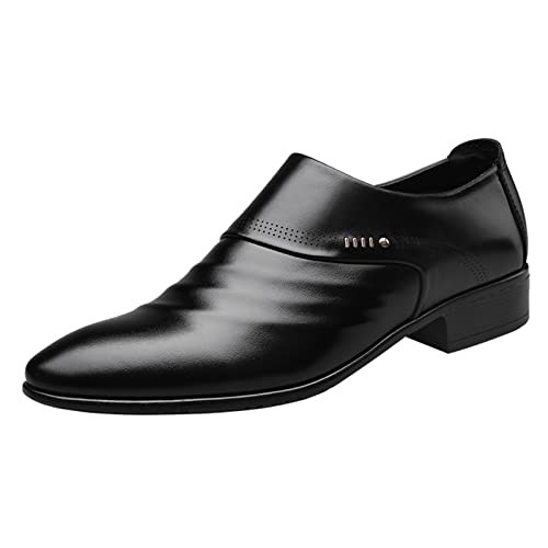 Herren Derby Schnürhalbschuhe Anzugschuhe Leder Mit Oxford Futter Business Schuhe Schwarz 44 EU von Angbater