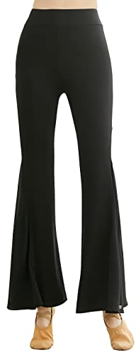 Angcoco Frauen Klassischer Tanz Tango Cha Cha Latin Stretch Boot Cut ausgestellte Hose von Angcoco