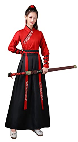 Angcoco Unisex Alte Chinesische Traditionelle Tang-Dynastie Hanfu Wuxia Cosplay Kostüme von Angcoco