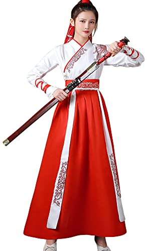 Angcoco Unisex Alte Chinesische Traditionelle Tang-Dynastie Hanfu Wuxia Cosplay Kostüme von Angcoco