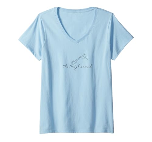 Damen Die Party ist da! Feier! T-Shirt mit V-Ausschnitt Damen Die Party ist da! Feier! T-Shirt mit V-Ausschnitt von AngeLi Merch