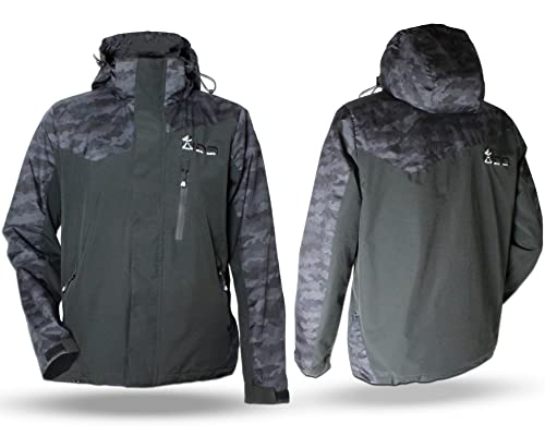 Wild Devil Baits WP Camo Jacket Angeljacke Regenjacke Watjacke Windjacke (XXXL) von Angel-Berger