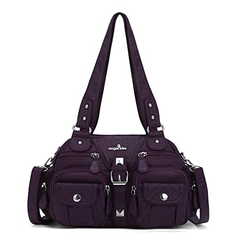 Angel Kiss Crossbody und Schultertaschen für Frauen aus veganem Leder mit mehreren Taschen, weiche Hobo-Geldbörsen, abnehmbarer Riemen, 128 April von Angel Kiss