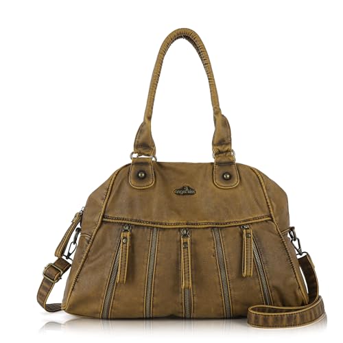 Angel Kiss Geldbörsen für Damen, trendige, weiche Schultertaschen und Handtaschen, Hobo-Taschen, Dunkelbraun von Angel Kiss