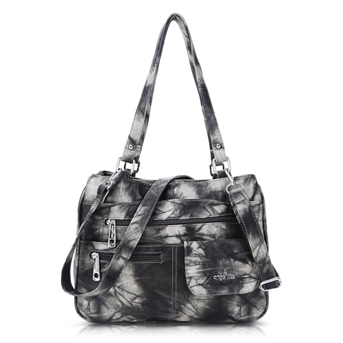 Angel Kiss Tasche Leder Damenhandtasche Schultertasche Handtaschen Wasserdicht Tragetasche Multifunktionale Henkeltasche Umhängetasche Groß für Arbeit Schule Shopper Reise von Angel Kiss