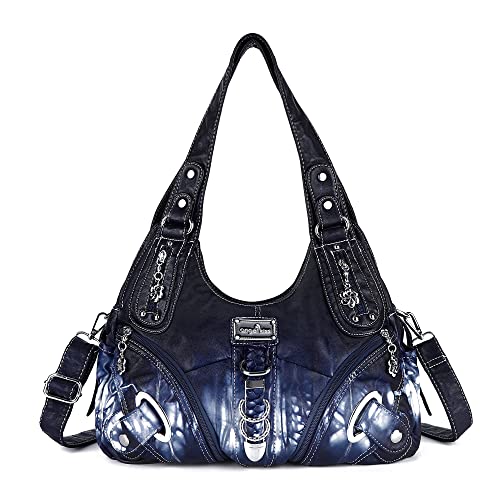 Angel Kiss damen handtaschen multitasche funktionsgeldbeutel/groß capcity handtaschen/geldbörsen 15,4 * 4,7 * 12,2 tiefes blau von Angel Kiss