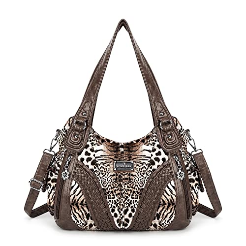 AngelKiss Handtasche Damen Schultertasche Multifunktionale Umhängetaschen Wasserdicht PU Veganes Leder mit Reißver Schlusstaschen von Angel Kiss