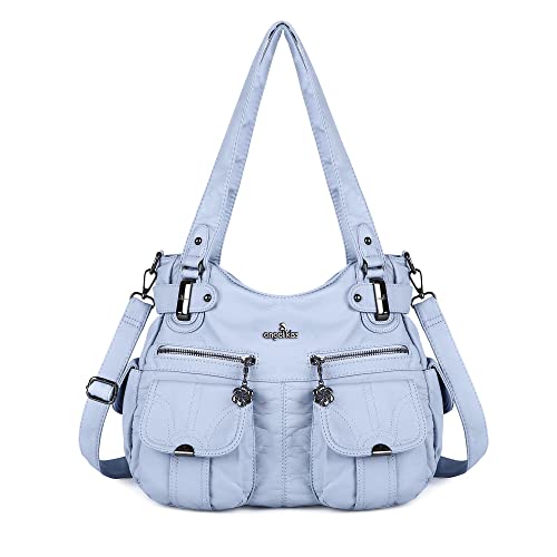 Angelkiss Damen-Handtasche mit Tragegriff oben - Blau - Large von Angel Kiss