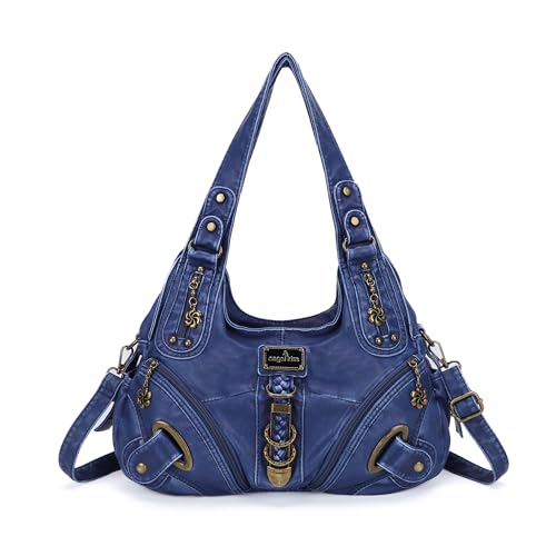 Angelkiss Hobo Geldbörsen und Handtaschen für Frauen Satchel Handtasche Frauen Geldbörsen Große Tägliche Schultertaschen, 801Blue von Angel Kiss