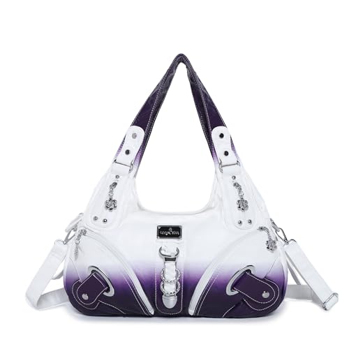 Angelkiss Hobo Geldbörsen und Handtaschen für Frauen Satchel Handtasche Frauen Geldbörsen Große tägliche Schultertaschen, Violett (7028) von Angel Kiss