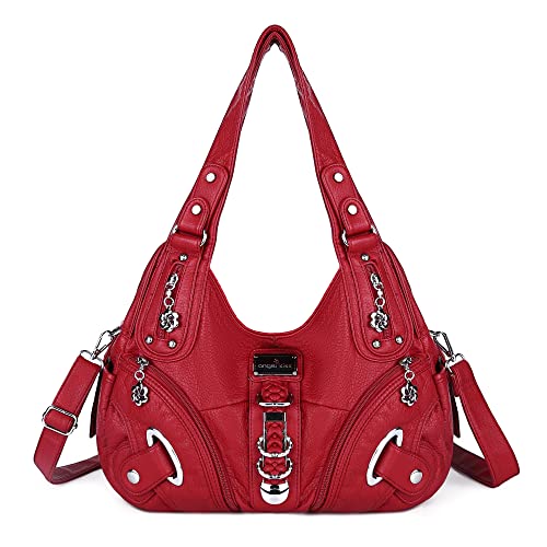 Angelkiss Hobo börsen und Handtaschen für Damen Satchel Handtasche Frauen börsen GroÃŸ Täglich Schultertasche, Rot (rot), Large von Angel Kiss