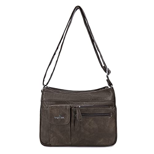 angel kiss Bag Vegan Leder Damen Umhängetasche Handtasche Praktisch Umhängetasche Verstellbarer Riemen Mehrere Fächer Für Arbeit Schule Shopping Reisen von Angel Kiss