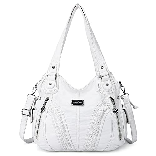 angel kiss Handtasche Damen Schultertasche Multifunktionale Umhängetaschen Wasserdicht PU Veganes Leder mit Reißver Schlusstaschen… von Angel Kiss