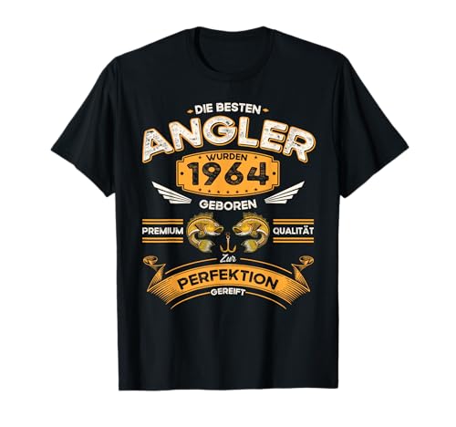 60. Geburtstag Herren Angler Lustig Die Besten Angler 1964 T-Shirt 60. Geburtstag Herren Angler Lustig Die Besten Angler 1964 T-Shirt von Angel Sprüche Fisch Fischer Angeln Geschenk Lustig