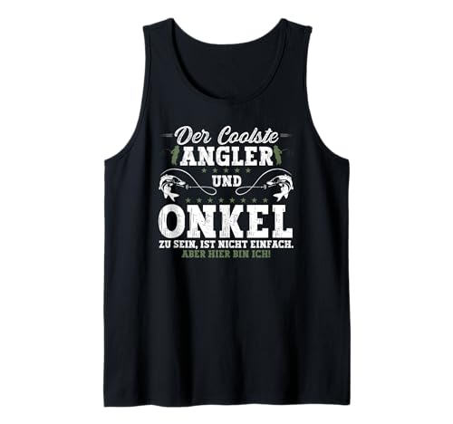 Herren Coolster Angler Onkel Angel Legende Angler Geburtstags Tank Top von Angel Sprüche Fisch Fischer Angeln Geschenk Lustig