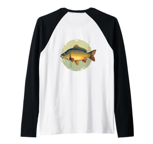 #snirt Angel T-Shirt Herren, Angler Angelkleidung Karpfen Raglan von Angel TShirt Herren, Angler Angelkleidung Geschenk