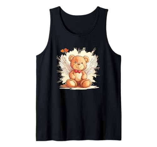 Heaven Sent: Lustiger Teddybär mit Flügeln für Erwachsene und Kinder Tank Top von Angel Teddy Bear