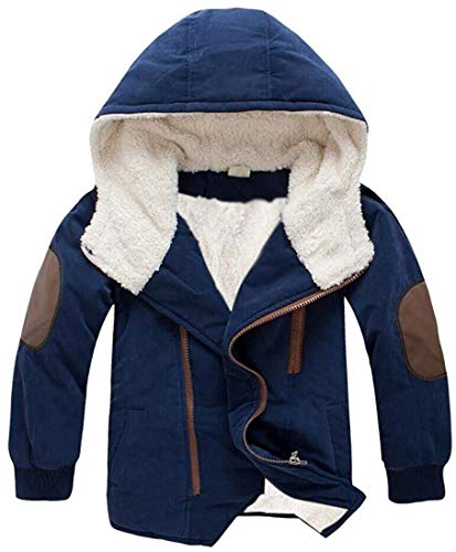 Kinder Jungen Baumwolljacke Winterjacke Steppjacke Kinder Lange Herbst Winter Jacket Wintermantel Mantel Parka Outerwear (Blau, 150) von Angel ZYJ