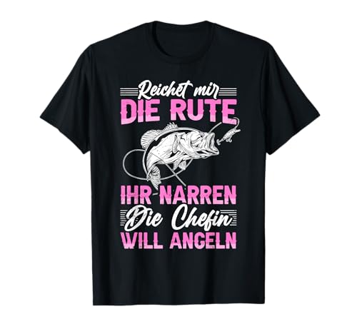 Damen Anglerin Geschenk Angeln Spruch Angler Mama Angelsport T-Shirt von Angel Zubehör Anglerkleidung Angelurlaub Sprüche