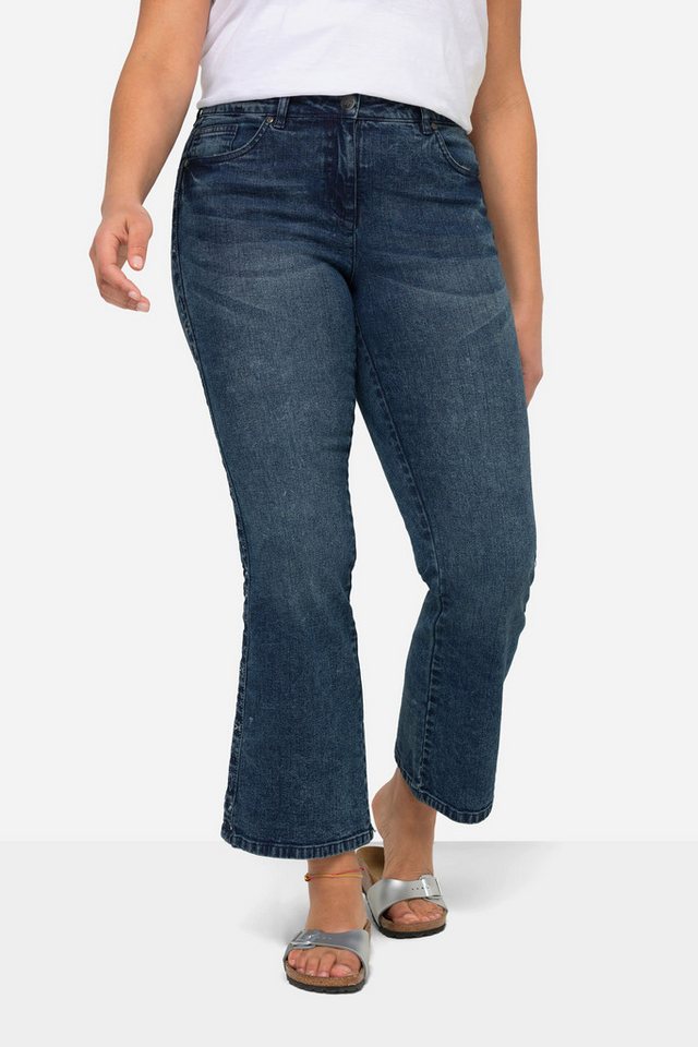 Angel of Style 5-Pocket-Jeans Bootcut-Jeans Stickereiband Schlag 5-Pocket von Angel of Style