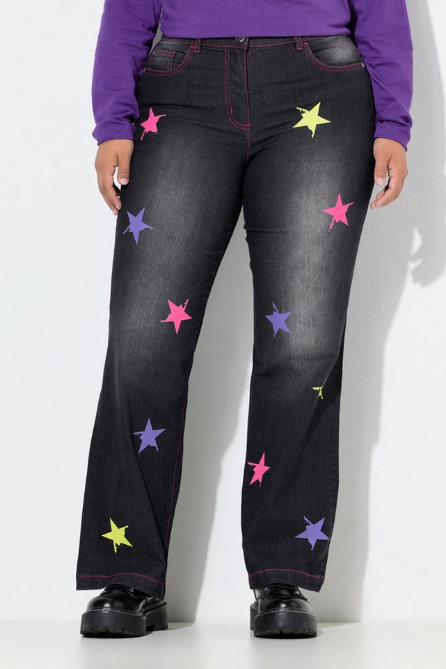 Angel of Style 5-Pocket-Jeans Jeans Nora weites Bein Sterne 5-Pocket von Angel of Style