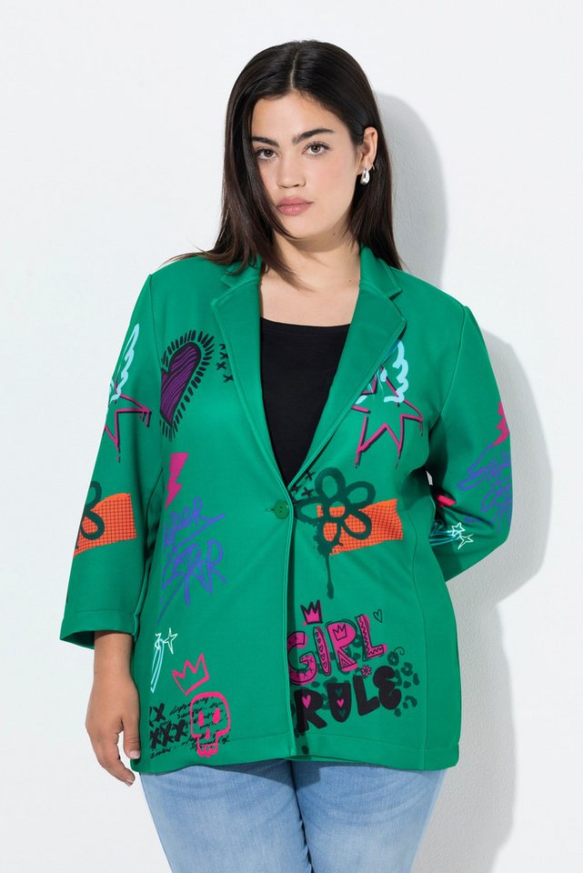 Angel of Style Blusenblazer Blazer Basic Fit Scuba Blumenmuster von Angel of Style