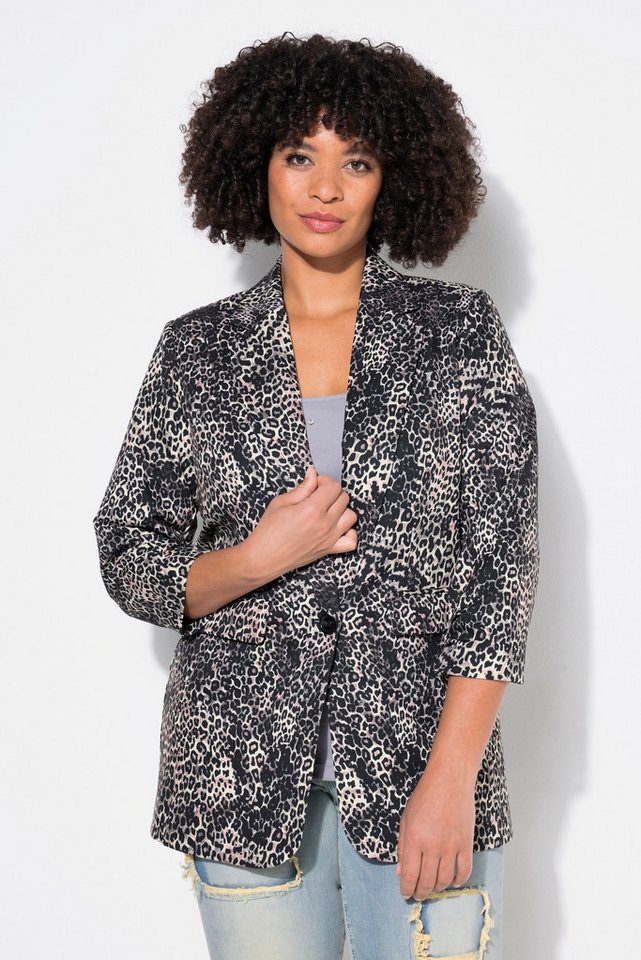 Angel of Style Blusenblazer Blazer bequeme Form Leomuster von Angel of Style