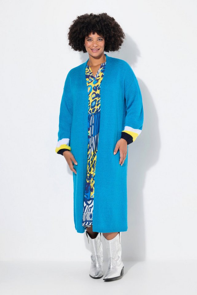 Angel of Style Cardigan Long-Strickjacke Rücken Peace-Motiv offene Form von Angel of Style