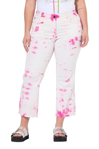 Angel of Style Damen große Größen Übergrößen Plus Size 7/8-Jeans Claire, Batikmuster, 5-Pocket blasspink 52 840587802-52 von Angel of Style