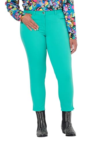 Angel of Style Damen große Größen Übergrößen Plus Size 7/8-Twillhose, Slim Fit, Neon Dyed, 5-Pocket maigrün 48 830240455-48 von Angel of Style
