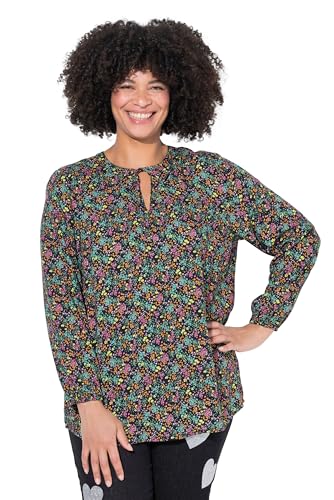 Angel of Style Damen große Größen Übergrößen Plus Size Bluse, Blümchendruck, Langarm schwarz 48 840013100-48 von Angel of Style