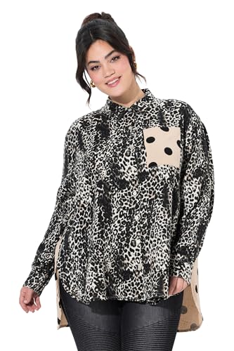 Angel of Style Damen große Größen Übergrößen Plus Size Bluse, Oversized, Musselin, Mustermix Leopard Multi 46 839384910-46 Angel of Style Damen große Größen Übergrößen Plus Size Bluse, Oversized, Musselin, Mustermix Leopard Multi 46 839384910-46 von Angel of Style