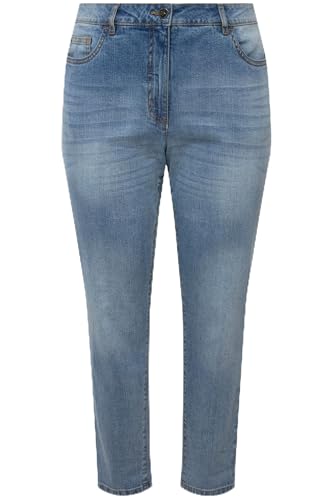 Angel of Style Damen große Größen Übergrößen Plus Size Boyfriend-Jeans, weit geschnitten 5-Pocket Light Blue 58 830242901-58 von Angel of Style