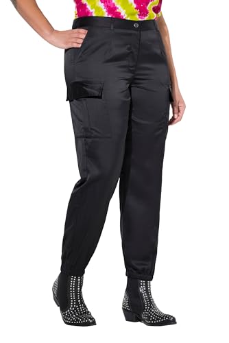 Angel of Style Damen große Größen Übergrößen Plus Size Cargohose, Satin, 6 Taschen schwarz 56 839986100-56 von Angel of Style
