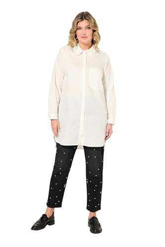 Angel of Style Damen große Größen Übergrößen Plus Size Hemdbluse, Oversized, Hemdkragen, Langarm schneeweiß 50 832040200-50 von Angel of Style