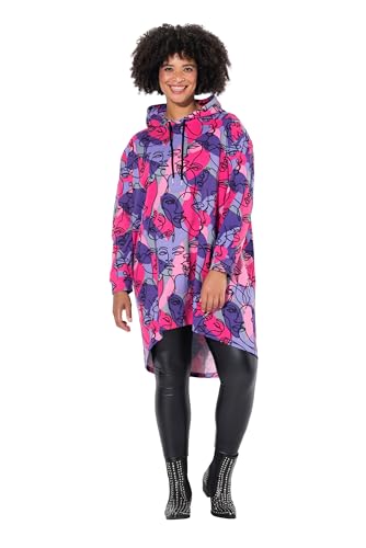 Angel of Style Damen große Größen Übergrößen Plus Size Hoodie, Gesichter-Print, Kapuze neon Berry 46+ 836570586-46+ von Angel of Style