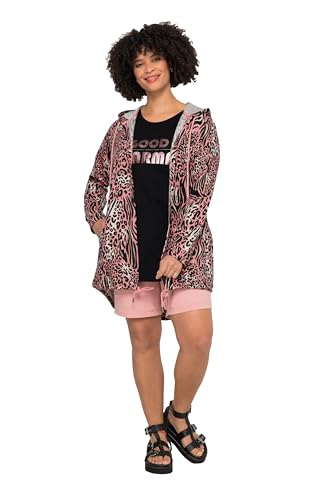 Angel of Style Damen große Größen Übergrößen Plus Size Hoodie-Jacke, Sweat mit Animal-Mustermix, Kapuze, Langarm pink 50 831330510-50 Angel of Style Damen große Größen Übergrößen Plus Size Hoodie-Jacke, Sweat mit Animal-Mustermix, Kapuze, Langarm pink 50 831330510-50 von Angel of Style