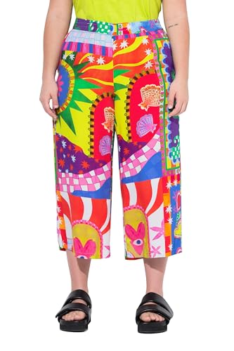 Angel of Style Damen große Größen Übergrößen Plus Size Hose, weit und gerade, Mustermix-Druck Multicolor 44 842139900-44 von Angel of Style