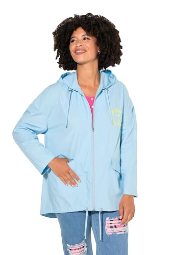 Angel of Style Damen große Größen Übergrößen Plus Size Jacke, oversized, Kapuze, Zipper, Langarm himmelblau 50 830189702-50 von Angel of Style