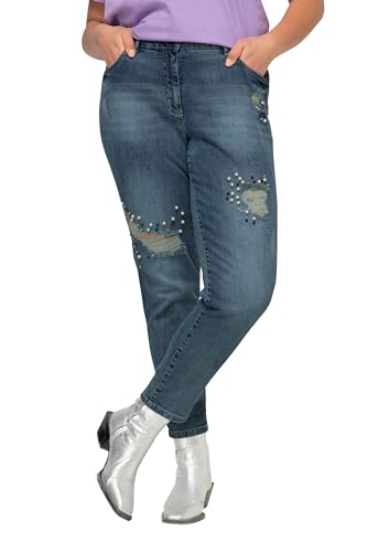 Angel of Style Damen große Größen Übergrößen Plus Size Jeans, Slim Fit, verzierte Destroy-Effekte, 5-Pocket Blue Denim 50 830203902-50 von Angel of Style