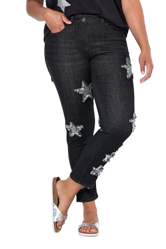 Angel of Style Damen große Größen Übergrößen Plus Size Jeans, Straight Fit, Sterne, 5-Pocket Black 44 835341100-44 von Angel of Style