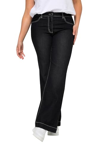 Angel of Style Damen große Größen Übergrößen Plus Size Jeans Nora, weit und gerade, Stretchkomfort, 4-Pocket schwarz 108 831926100-108 von Angel of Style