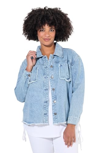 Angel of Style Damen große Größen Übergrößen Plus Size Jeansjacke, Oversized, Destroyed, Rückendruck Light Blue 48 833354901-48 von Angel of Style