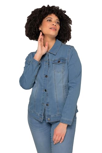 Angel of Style Damen große Größen Übergrößen Plus Size Jeansjacke Frieda, Wascheffekte, Hemdkragen, Langarm hellblau 50 831951171-50 von Angel of Style