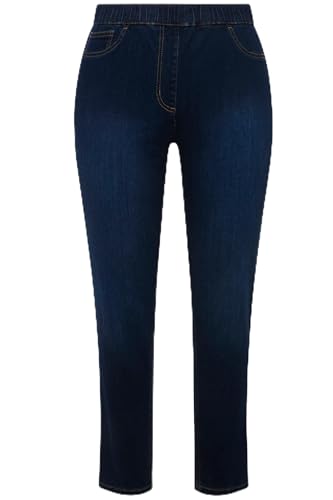 Angel of Style Damen große Größen Übergrößen Plus Size Jeggings Jule, Slim Fit, Washeffekte, Elastikbund Blue Stone 26 831941902-26 von Angel of Style